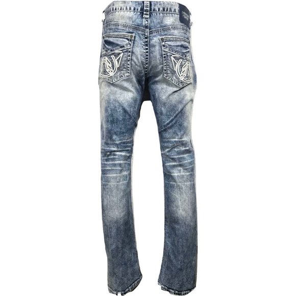 AMERICAN FIGHTER Men Denim Jeans LEGEND REVEL BRON - Picture 6 of 12